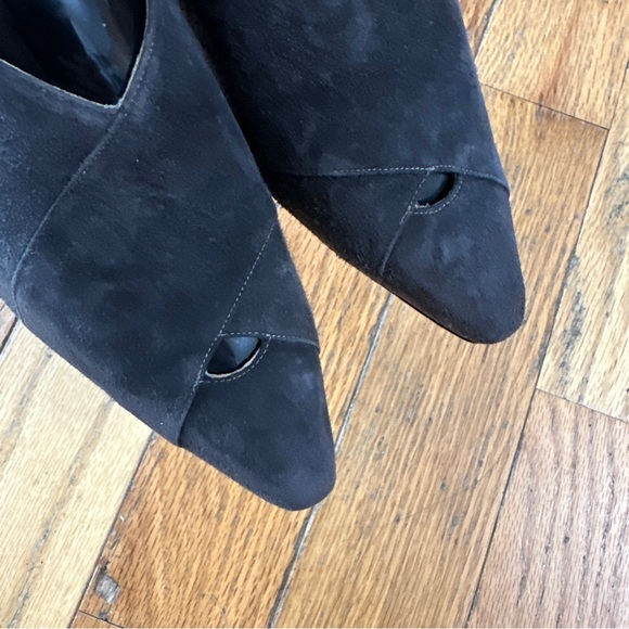 Manolo Blahnik Gray Suede Leather Shoe Booties Size 39.5 - Picture 3 of 10